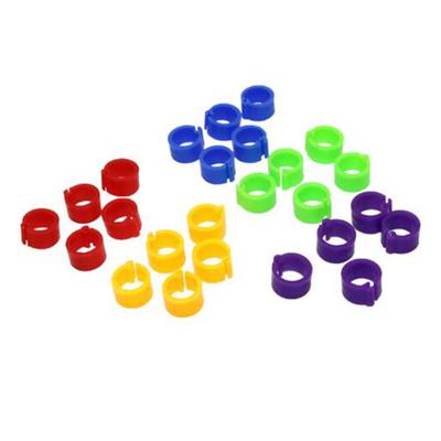 100Pcs Birds Leg Clips Harmless Extensible Plastic Mix Color 8mm Pigeon Foot Ring for Pet
