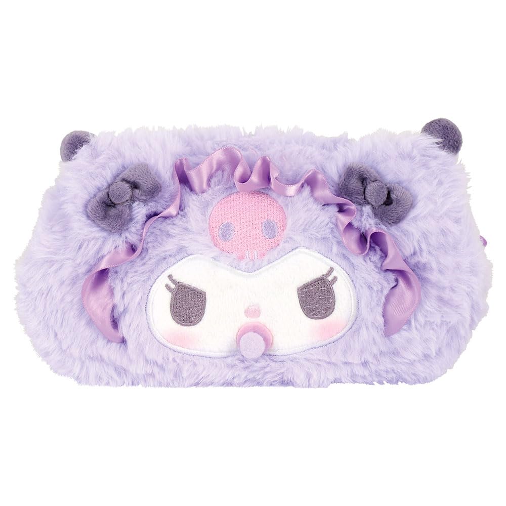 Tees Factory Sanrio Kuromi Characters Plush Face Pouch Baby H110 x W200 x D50mm (Ears Not Included) SR-5544400KU
