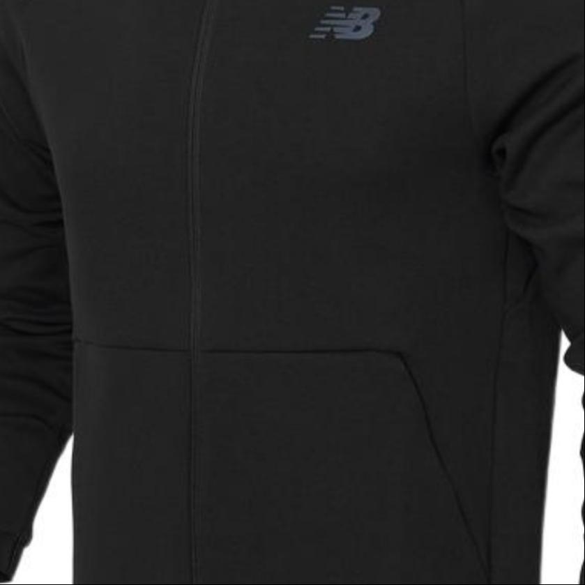 New Balance Logo Sportswear Tech Fleece Windrunner Jacket Asia Sizing 'Black' Men's AMJ21178-BK