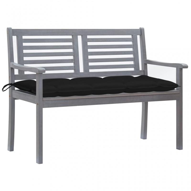 Day and Night - Day and Night 2-seater Garden Bench In Gray Eucalyptus Wood and 120 Cm Cushion
