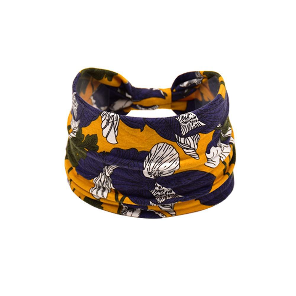 Women's Paisley Sport Yoga Headband - Sweat-Absorbing, Elastic Cotton, Bohemian Style