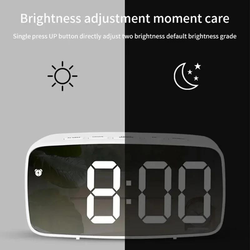 Digital Alarm Clock USB Powered Temperature Date Week Night Mode Sleep Clock 12/24H Bedroom Decoration Electronics Clocks Desk