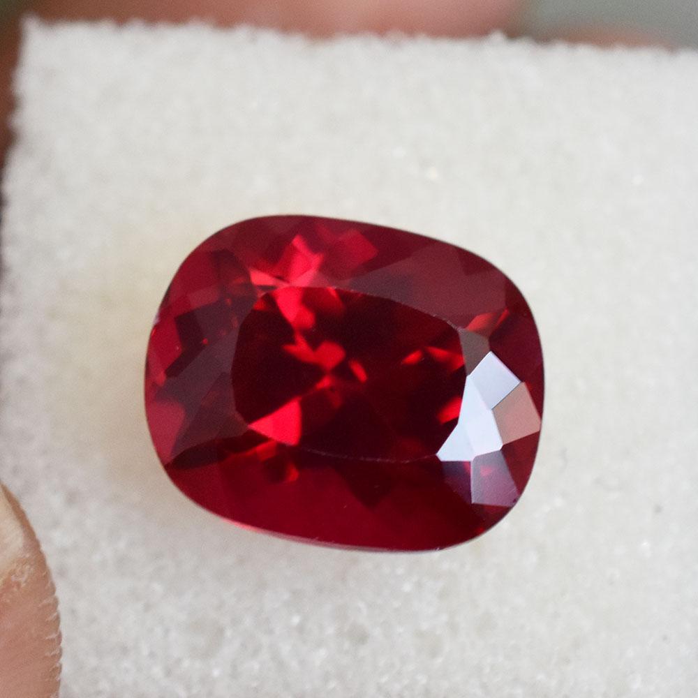 10 Ct EXQUISITE Cushion Cut CERTIFIED Natural Red Ruby Loose Gemstone