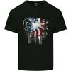 American Eagle With Stars & Stripes Flag USA Kids T-Shirt Childrens