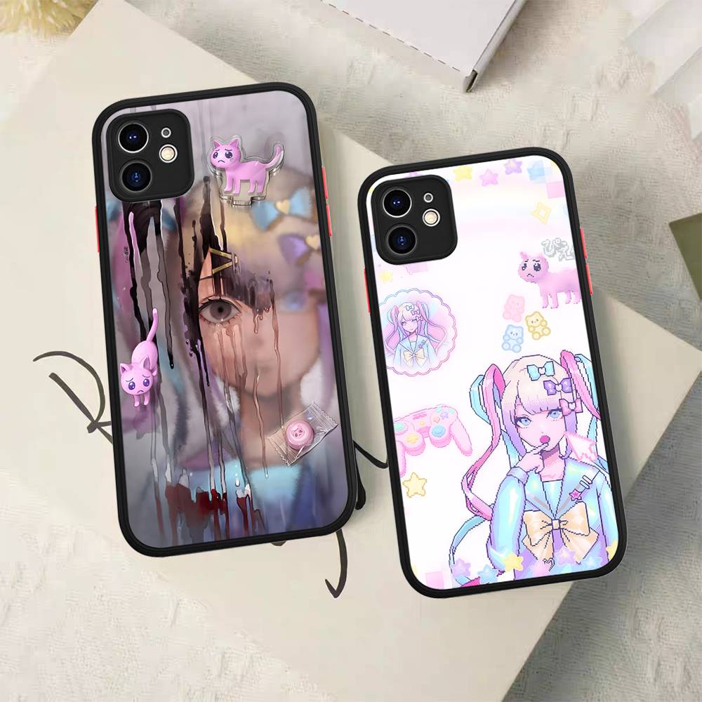 N-Needy Girl Overdose Game Matte Silicone Phone Cases For IPhone 16 13 15 12 11 Pro Max Plus For IPhone 14 15 Pro