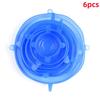 6pcs Reusable Silicone Stretch Lids For Food Bowls - Multifunctional Fruit And Vegetable Fresh-Keeping Cover