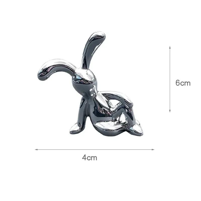 Ornamente decorative pentru iepure de mașină, plastic ecologic, iepure cu urechi lungi, consolă centrală auto, pandantiv, decorare interioară a mașinii