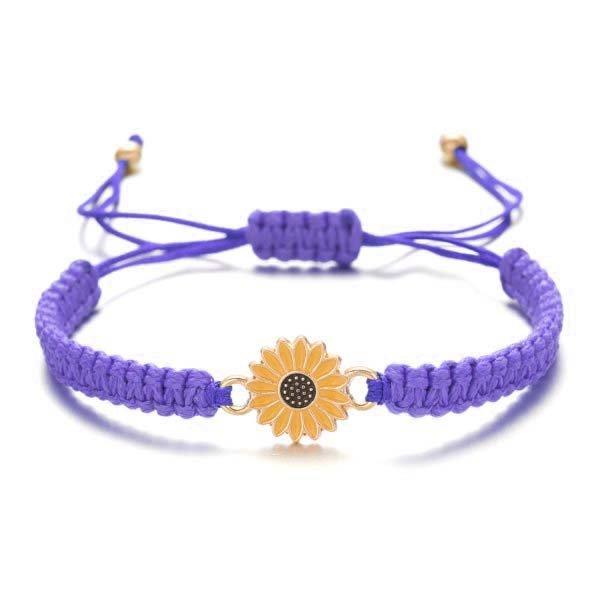 Boho Handmade Cartoon Star Flower Daisy Bracelet for Girl Women Strap Rope Bracelets Friendship Couples Jewelry Gift
