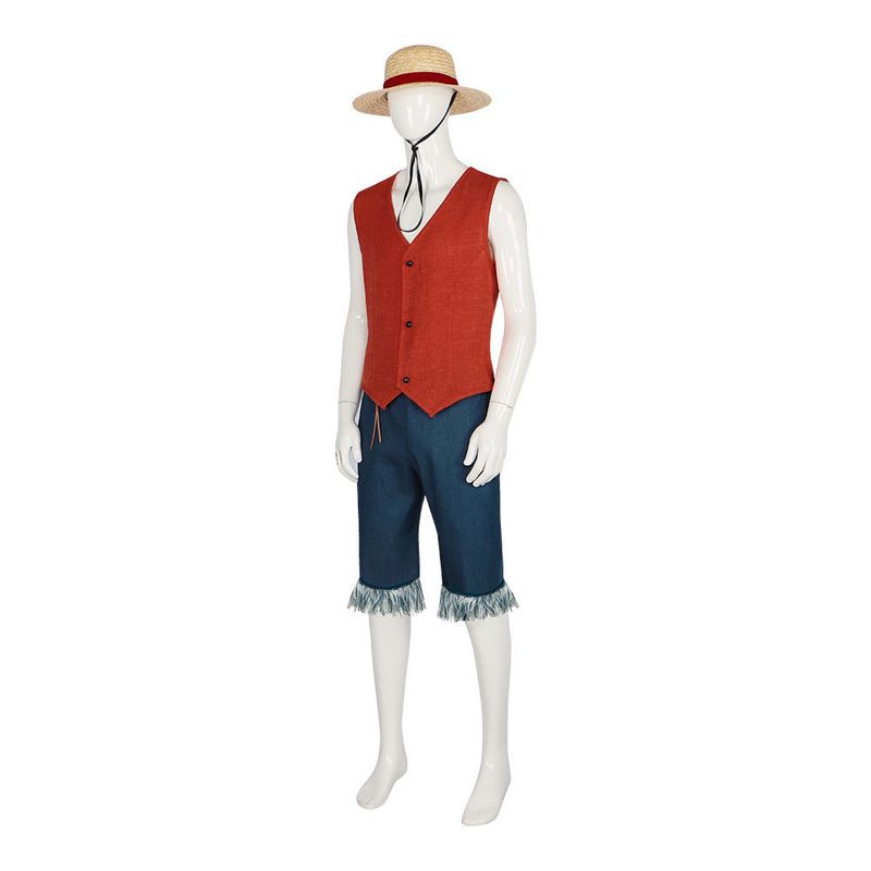 One Piece Luffy Real-Life Movie Costume One Piece Wano Country Cosplay Outfit Halloween Cosplay Performance