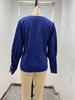 2024 Autumn Fashion Women's V-Neck Long Sleeve Button-Down Solid Color Top