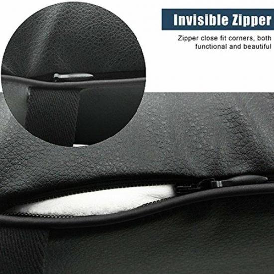 Car SUV Armrest Box Mats Console Pad Liner Cushion Cover PU Leather Brown