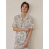 Lunaluz Men S Short Sleeve Collar Pajama Set Elize