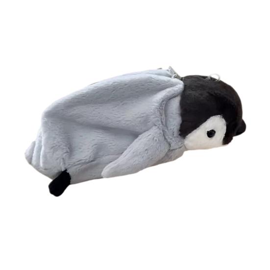 

Penguin Pencil Pouch Plush Animal Zippered Soft Pencil Case Fabric Duckbill Pouch for Kids Pens
