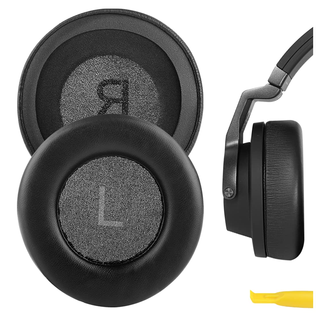 

Geekria Ear Pads QuickFit Compatible Pads Compatible with Arker Game AKG K845BT, K845, K545, K540 Headphones Pads EarEar Cups (Protein LeatherBlack)
