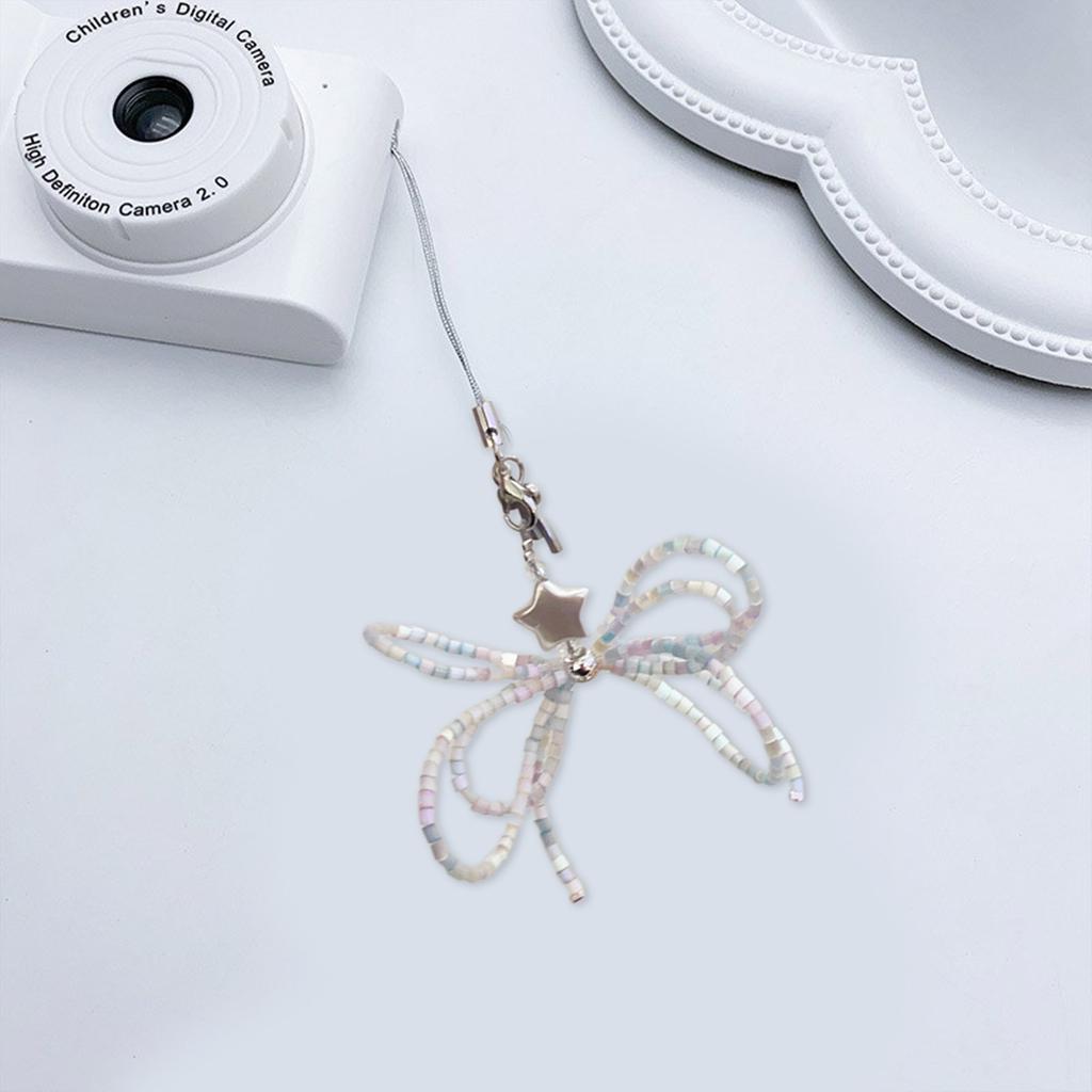 Stylish Bowknot Phone Lanyard Wrist Strap Star Butterfly Bow Phone Charm Antilost Cellphone Strap Hanging Rope Keychain