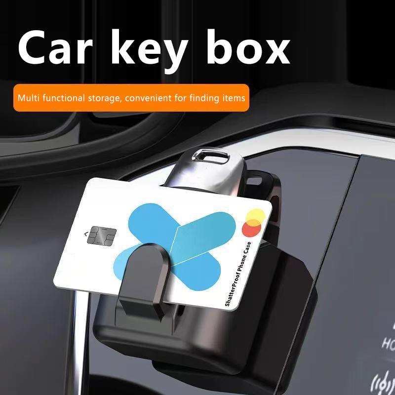 Autoschlüsselhalter Clip Auto Innenaufbewahrungsbox Armaturenbrett Organizer Klebemontage Für Kartenkey-Halter Universell Passend