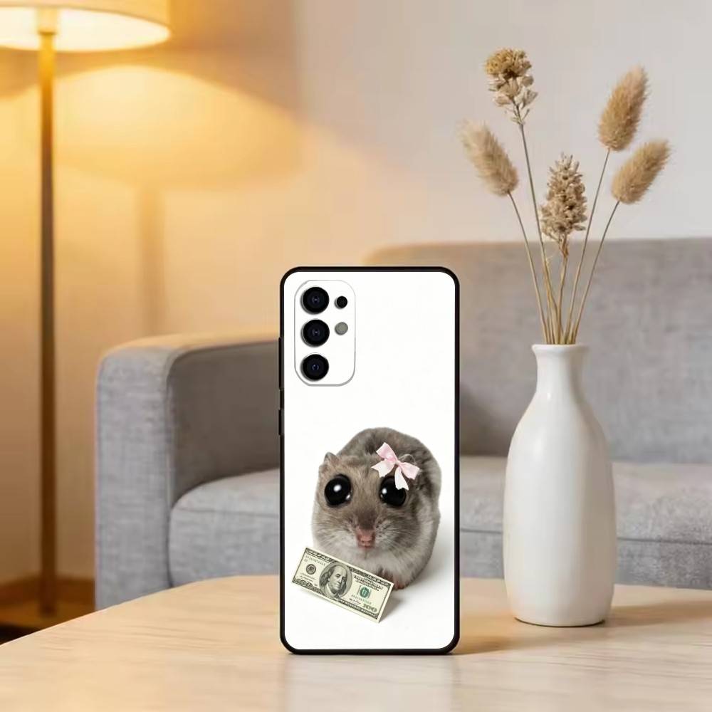 S-Sad H-Hamster Meme Phone Case For Samsung S25,S24,S21,S22,S23,S30,Ultra,S20,Plus,Fe,Soft Silicone Black Cover