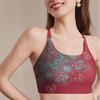 Conjunto de sujetador deportivo y pantalones de fitness con chaleco de yoga y flor de mandala