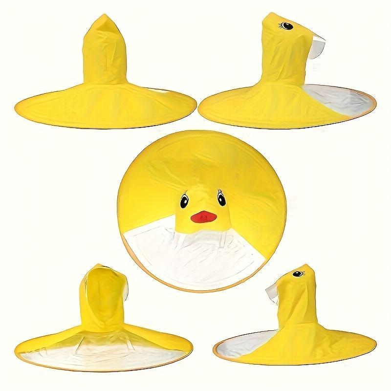 Children's Little Yellow Duck Umbrella Hat Raincoat for Boys and Girls