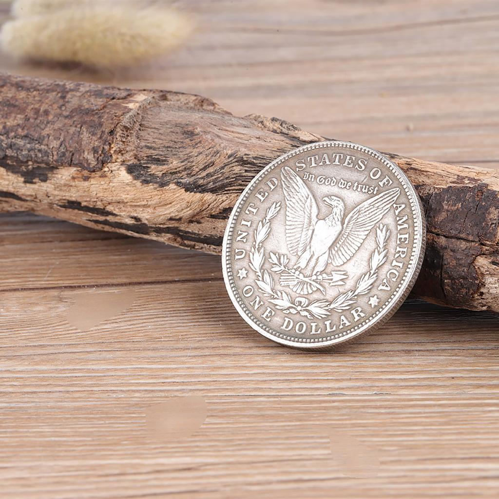 Moneda Dólar de Plata Morgan Latón Americano Colección Conmemorativa Vintage