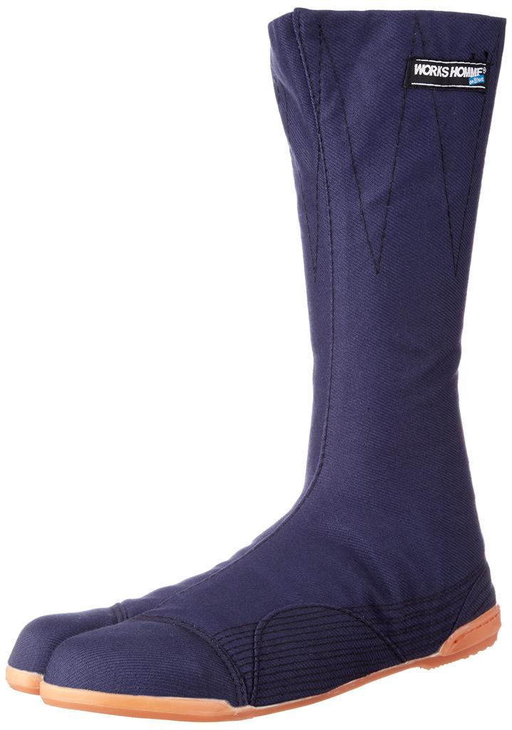 Works Homme Tabi Socks with Resin Toe 10 Large Size cm Men's Cap, Seams, Navy, 24.5 (100-10)