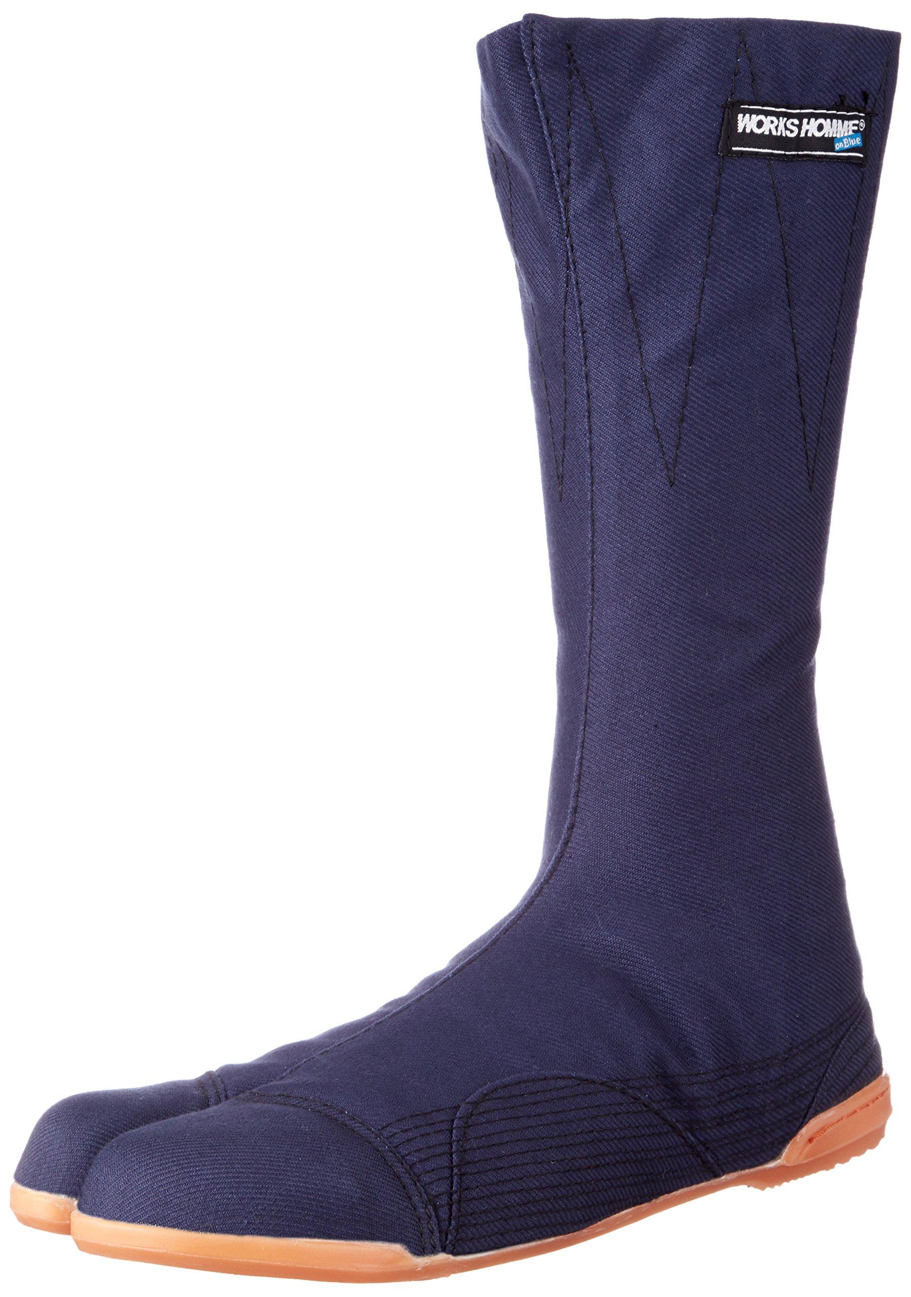 

Носки таби Works Homme для мужчин с полимерным носком, 10 больших швов, темно-синие, размер 24,5 см (100-10)