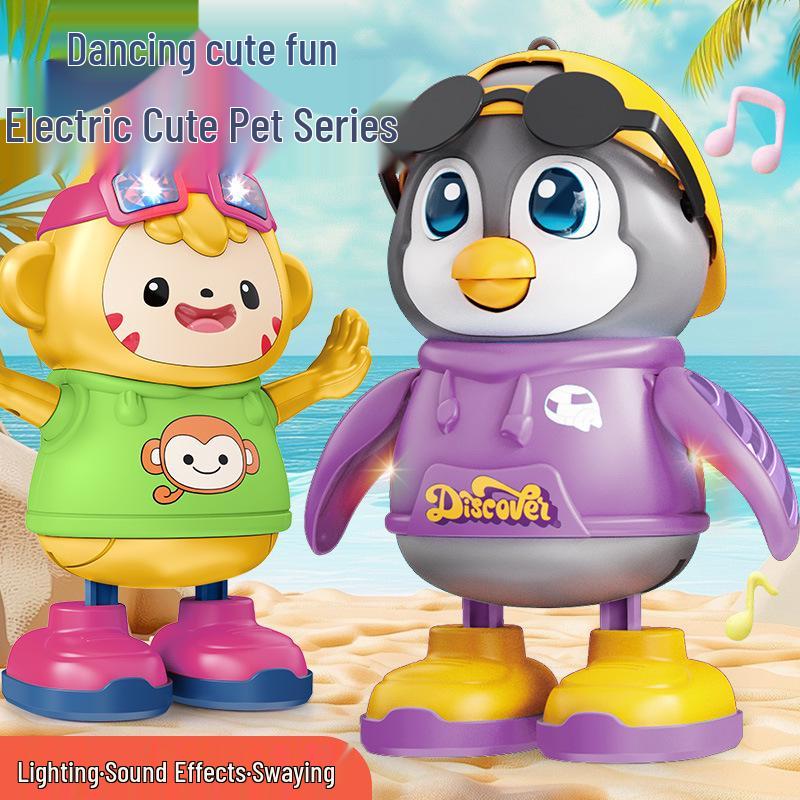 Electric Rocking Penguin Toy with Lights, Music, Singing & Dancing Functions