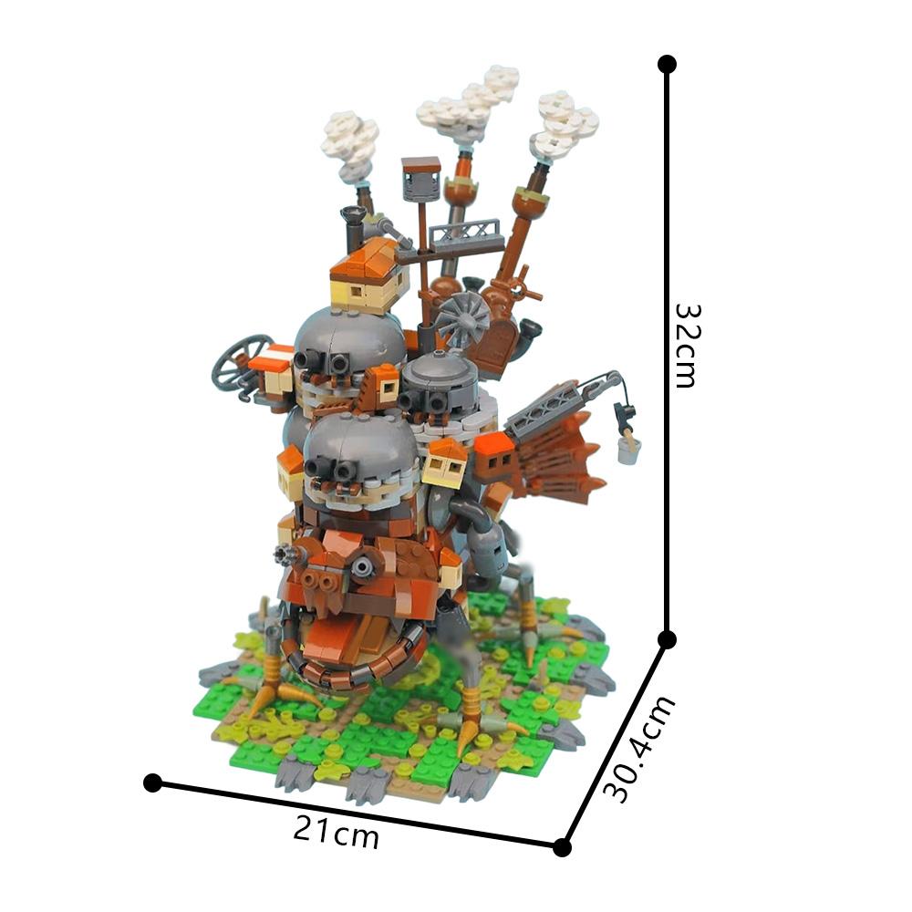 MOC Japanese Anime Castle Kit Building Blocks Cartoon Frog Castle Steampunk Castle Architecture Bricks Toy Adult Gift