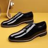 Luxury Fashion New Men's Pointed Mirror Patent Leather Oxford Shoes Designer Formal Wedding Prom Dress Homecoming Footwear