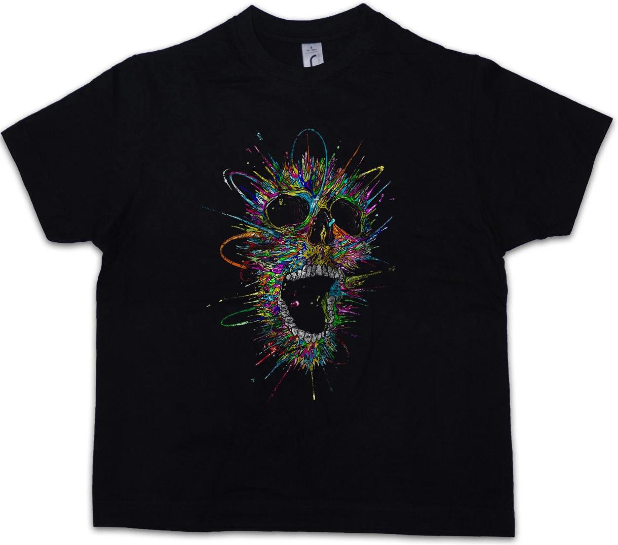 SCREAMING SKULL II Kids Boys kids boys T-Shirt Dead Tattoo Art Rockabilly Skeleton Artist 150