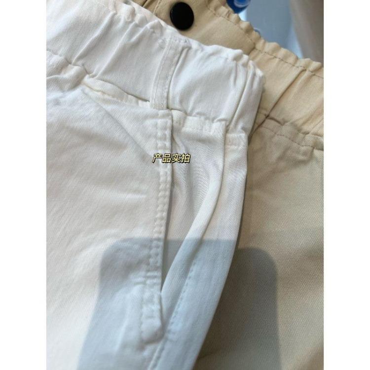 New Spring Summer Women Elastic Waist Tapered Casual Pants Thin Pear Shaped Body Harlan Pants
