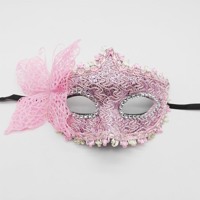 Elegant Black Painted Half-Face Mask for Halloween Masquerade – Men's Couples Edition
