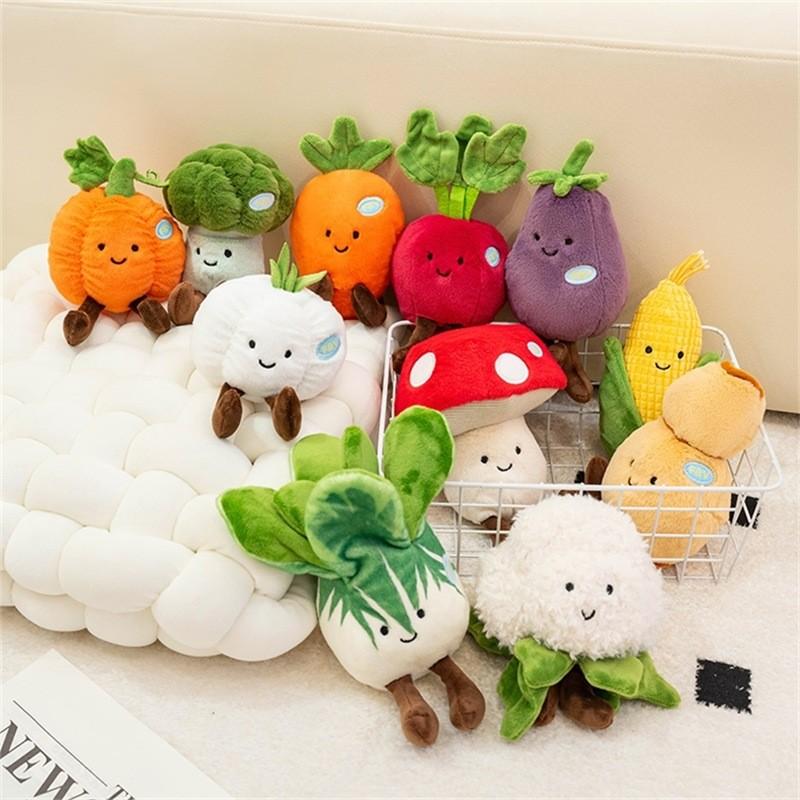 Pumpkin Carrot Mushroom Eggplant Corn Lotus Root Vegetable Plush Pendant Toy
