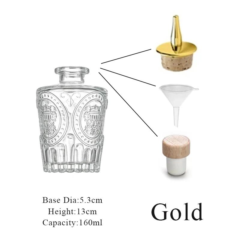 Cocktail Bitters Bottles With Cap Vintage Glass With Stainless Steel Caps Kitchen Seasoning Tools Bar Bartender Accessories