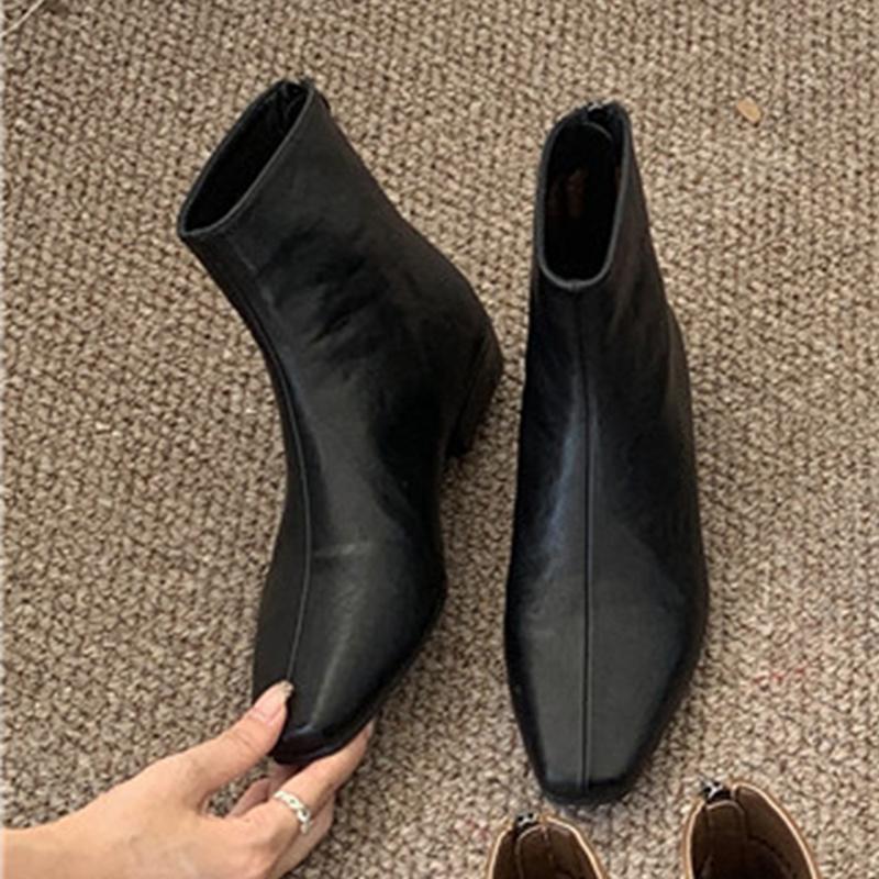 Vintage Suede Woman Stretch Slim Short Boot Casual Low Heel Shoes Autumn Ladies Party Mordern Ankle Shoes