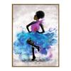 Mulher negra dançando pôster abstrato aquarela tela arte de parede pinturas decorativas impressões imagem sala de estar decoração nórdica