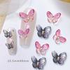 30Pcs 3D Aurora Colorful Butterfly Nail Art Charm Nail Art Decoration Diy Nail Jewelry  For Nails Art Accessories