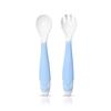 LuvLap Biegsames Esslernlöffel- und Gabelset für Babys zum Selbstfüttern Weiches Silikon 14,5 CM