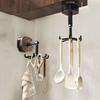 Suction Cup 360° Rotating Hook 6-Claw Hook Flatware Storage Rack Kitchen Utensil Holder  Bedroom