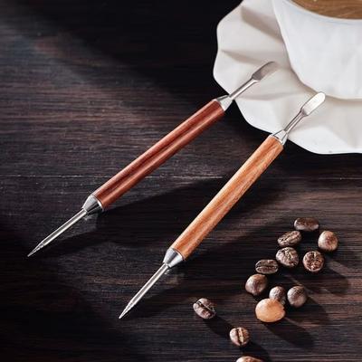 Trähandtag Kaffe Latte Art Penna Latte Dragblomma Nål Kaffe Drag Modelleringsverktyg Barista Verktyg Multifunktionell