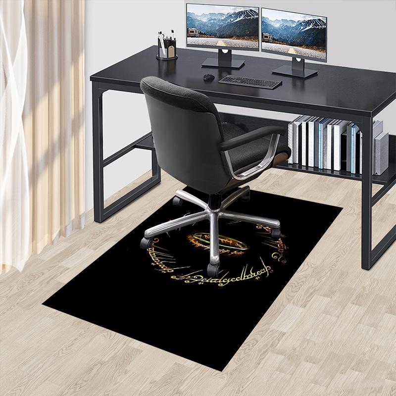 

Ring of PowerCirth Script Polyester Office Carpet Chair Mats, Home Decor Dormitory Floor Protector with Anti-Skid Backing, Large Area Covera 60cm by 90cm