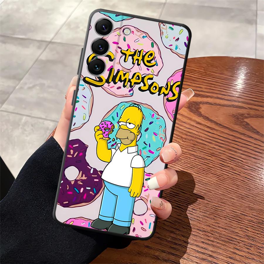 Case for Samsung Galaxy A12 A13 A24 A54 A71 A23 A17 A34 A16 A51 A52 A14 A15 A72 A73 Phone Cover S-simpsons Donut