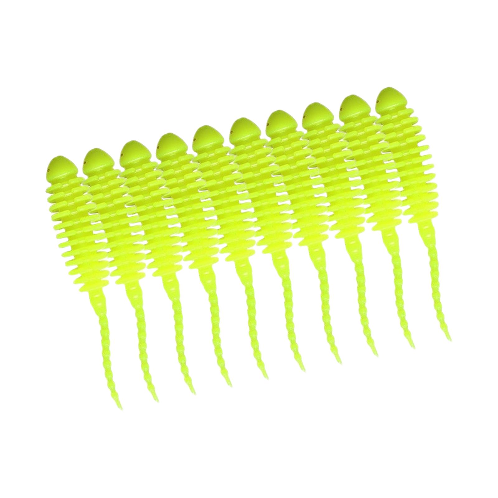 

10 шт. рыболовная приманка крошечный червь приманка 35 мм 0,25 г мини игольчатый хвост мягкая приманка имитация головастика приманка силиконовая искусственная приманка жёлтый