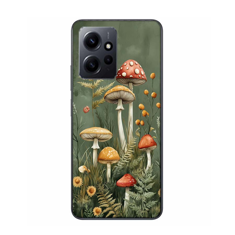 Colorful Mushroom Phone Case For Redmi Note 14 15 Pro 5G 13 12 Pro Plus 11 11T 11E 11S 10 Pro 10S 9 9S Cover Cell Clear TPU Capa