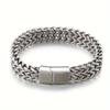 Men's Stainless Steel  Link Chain Miami Cuban Bracelets for Male Boys Gifts Jewelry, Length 21cm