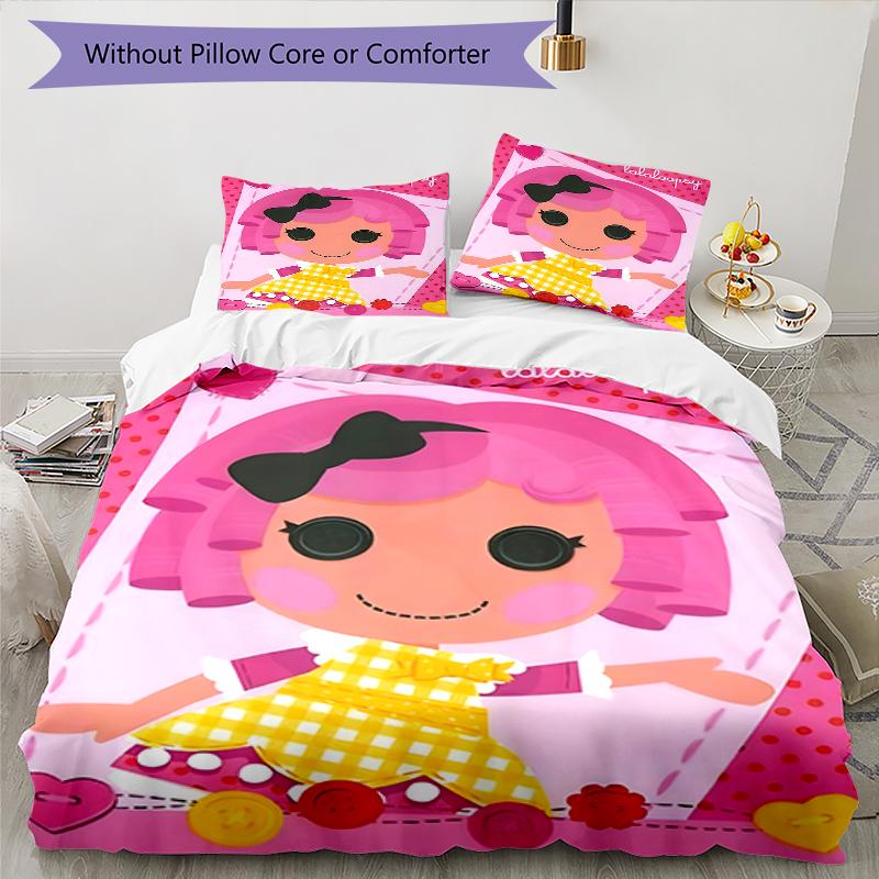 3pcs Lalaloopsy2 Design Cover Set - HD Printed Bedding with 1 Cover and 2 Pillowcases - Perfect for Home and Dorm Decor