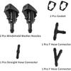 Windshield Washer Nozzle for Mitsubishi Eclipse 2006-2012 Black Front Windshield Spray Nozzles Wiper Spray Washer Jet Plastic 1 Set