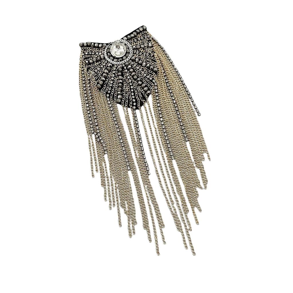 Beaded Shoulder Epaulets Handmade Shoulder Jewelry Tassels Epaulettes Clothing Accessories Epaulet Shoulder Brooches