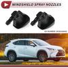 2pcs Windshield Washer Nozzle for Toyota Camry 2002-2006 Front Windshield Spray Nozzles Wiper Spray Washer Jet No.85381AA042 Black Plastic