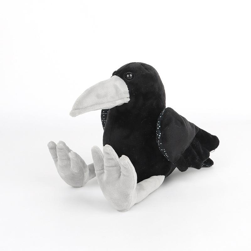 Black Crow Plush Birdie Toys Cartoon Stuffed Doll Decoration Kids 28cm Gift